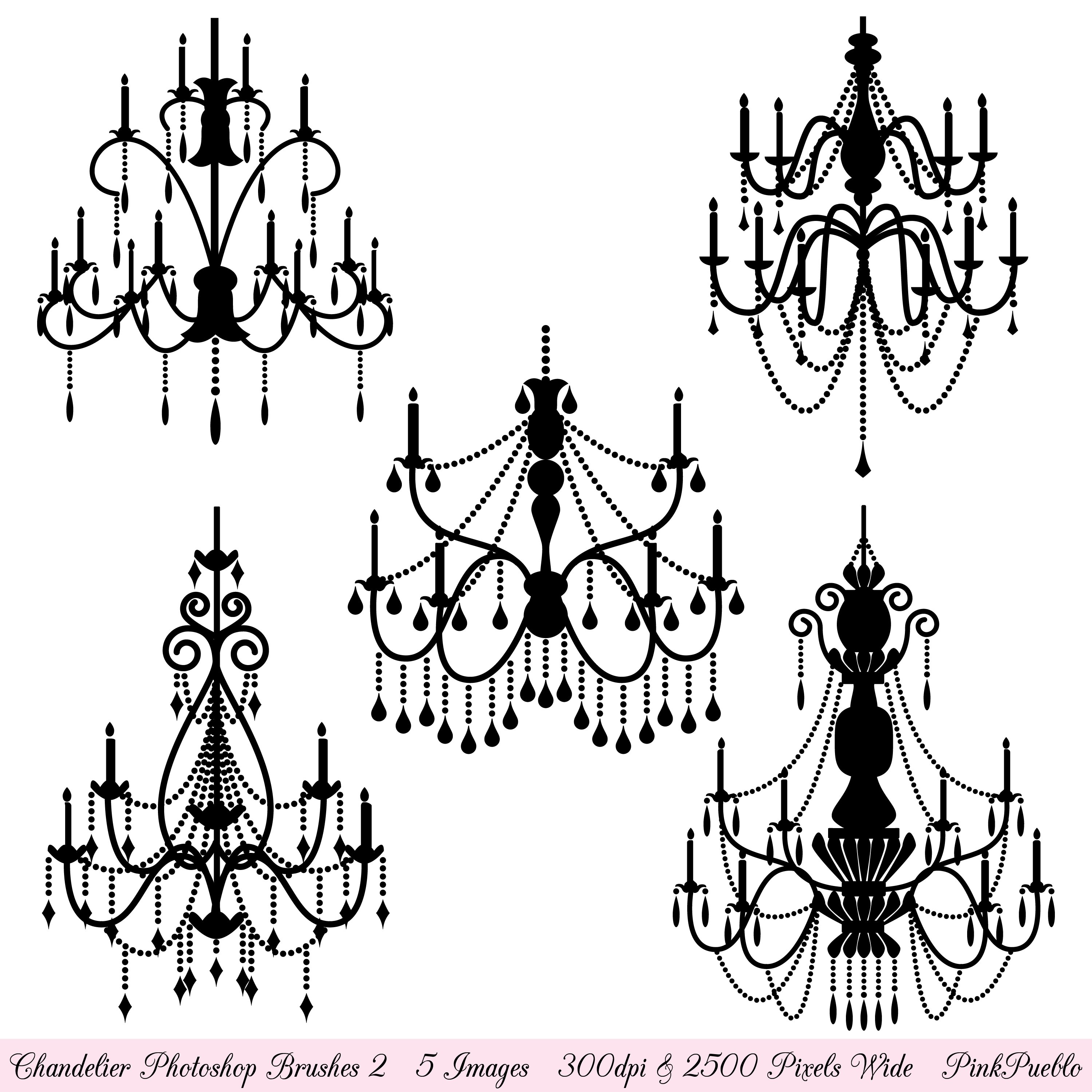 Chandelier Photoshop Brushes 2preview image.