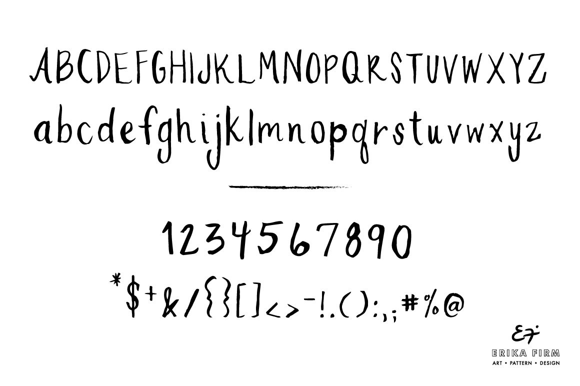 Brush Pen Handwritten Font preview image.