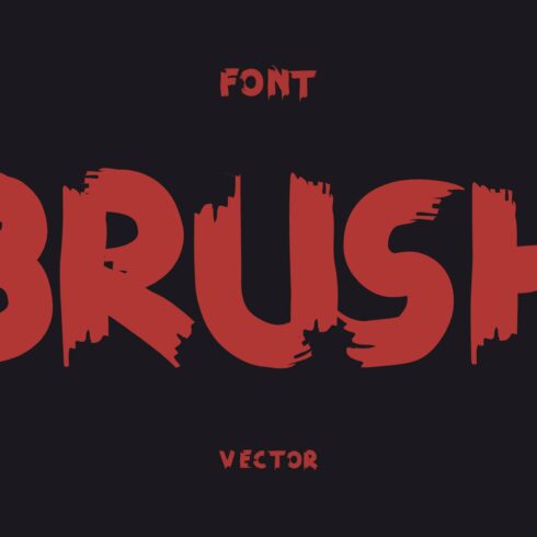 Vector Font. Brush cover image.