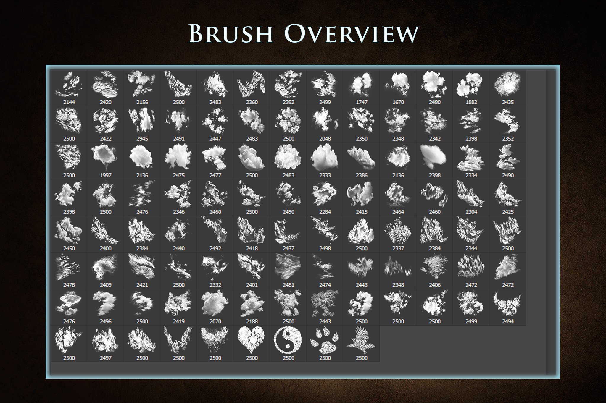 100 Cloud Brushes +Extraspreview image.