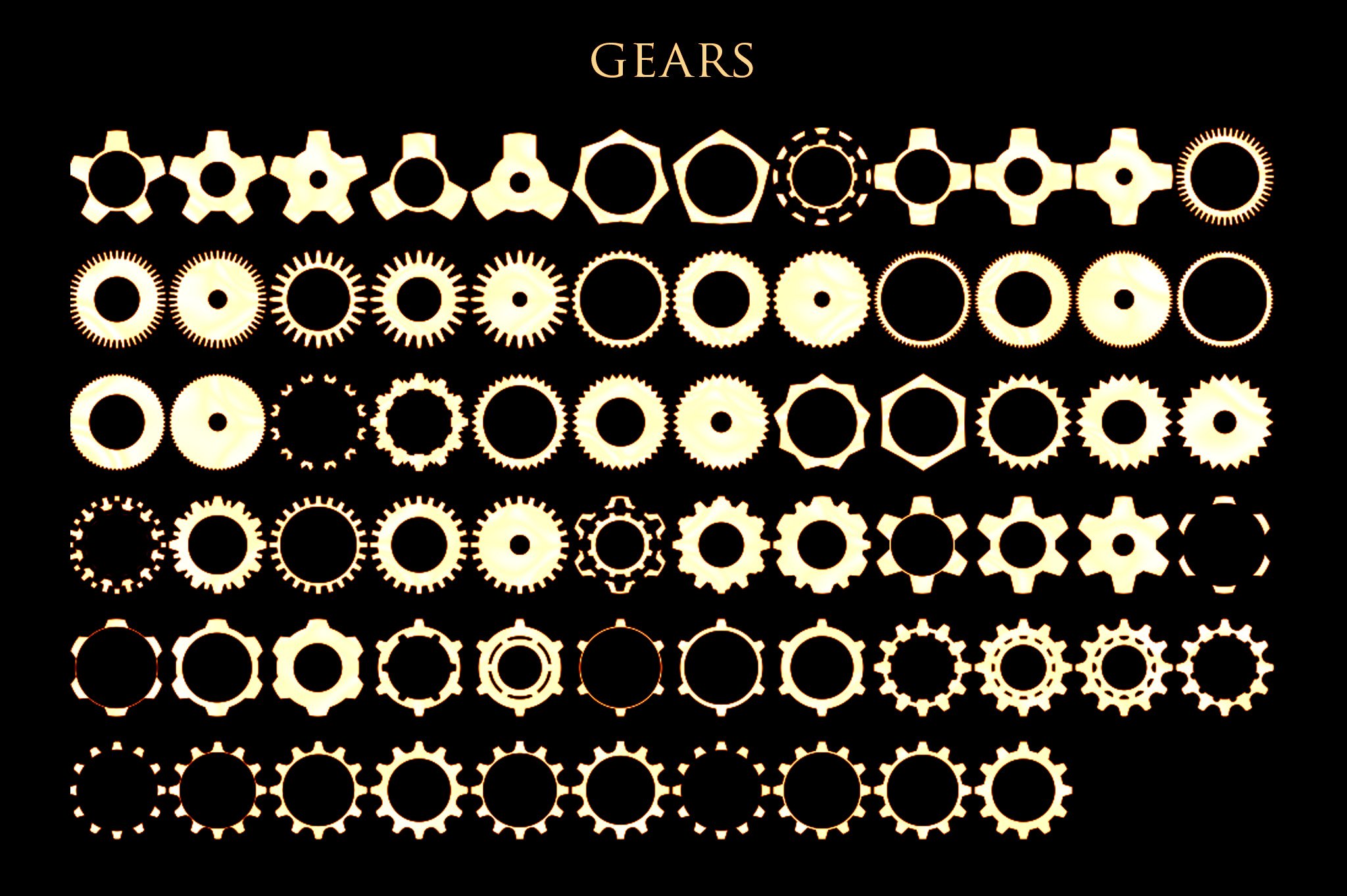 Gear Toolkit(Brushes, JPG, PNG, SVG)preview image.