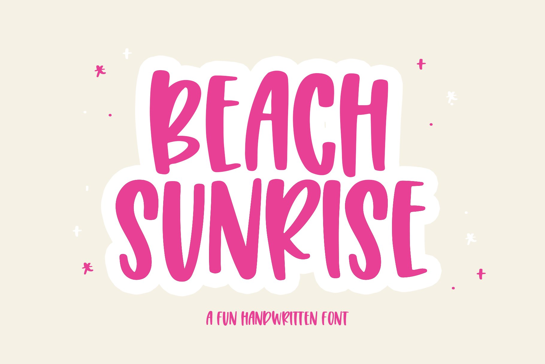 Beach Sunrise | Handwritten Font cover image.