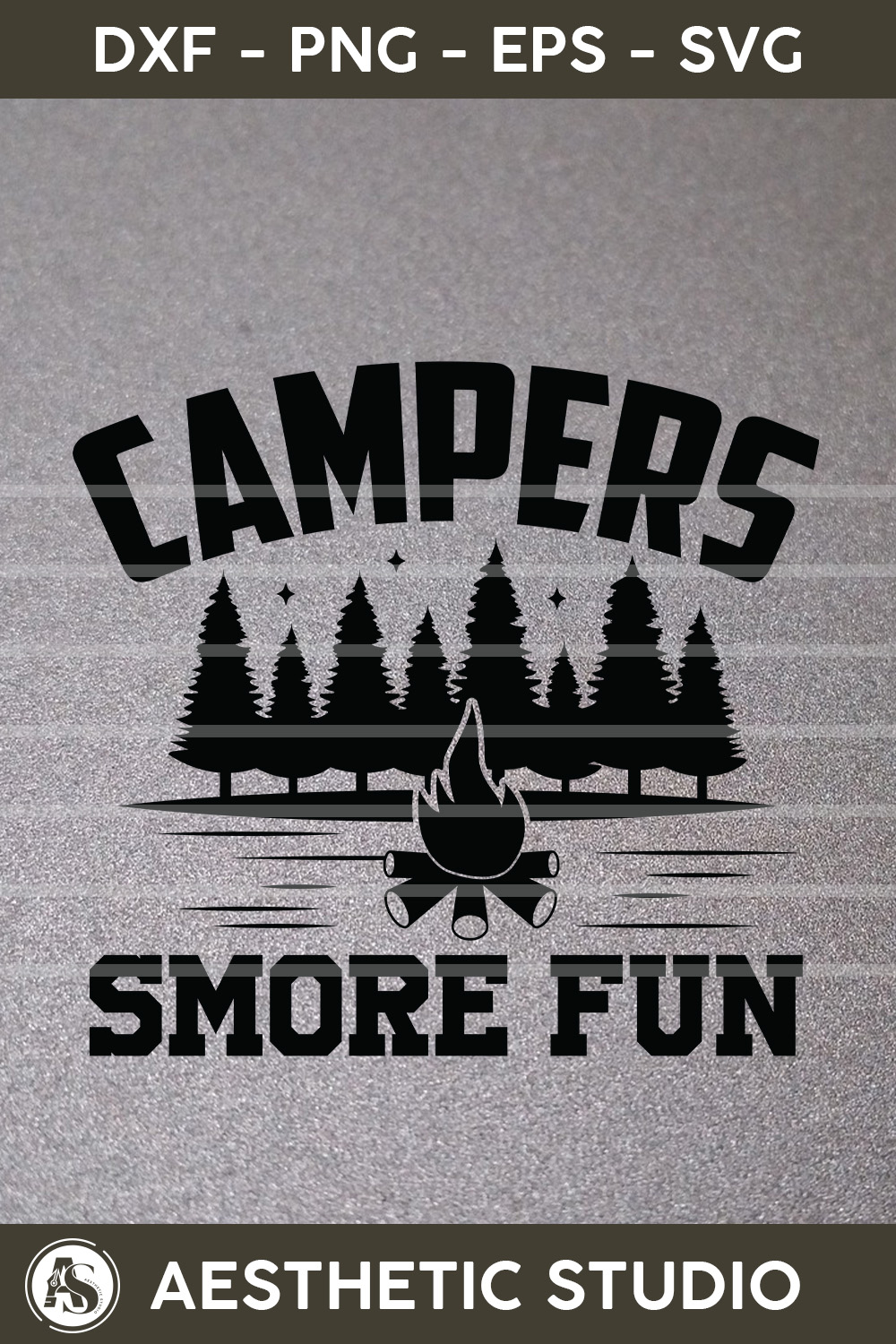 Campers Have Smore Fun, Camper, Adventure, Camp Life, Camping Svg, Typography, Camping Quotes, Camping Cut File, Funny Camping, Camping T-shirt Design, Svg, Eps, Dxf, Png, Cut file pinterest preview image.