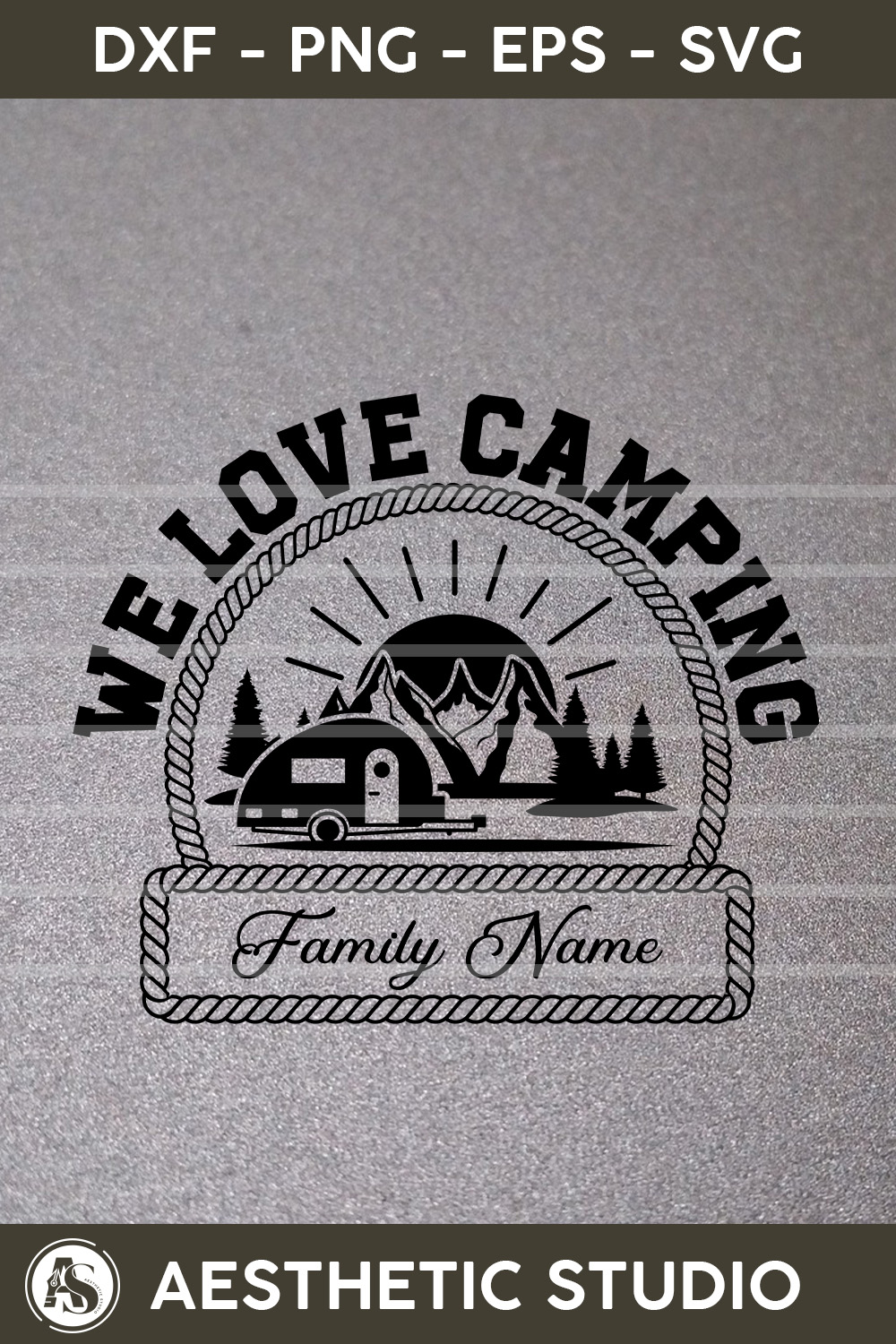 We Love Camping, Camper, Adventure, Camp Life, Camping Svg, Typography, Camping Quotes, Camping Cut File, Funny Camping, Camping T-shirt Design, Svg, Eps, Dxf, Png, Cut file pinterest preview image.