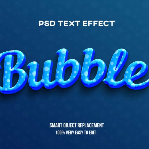 Bubble 3D Editable Text Effect Psdcover image.