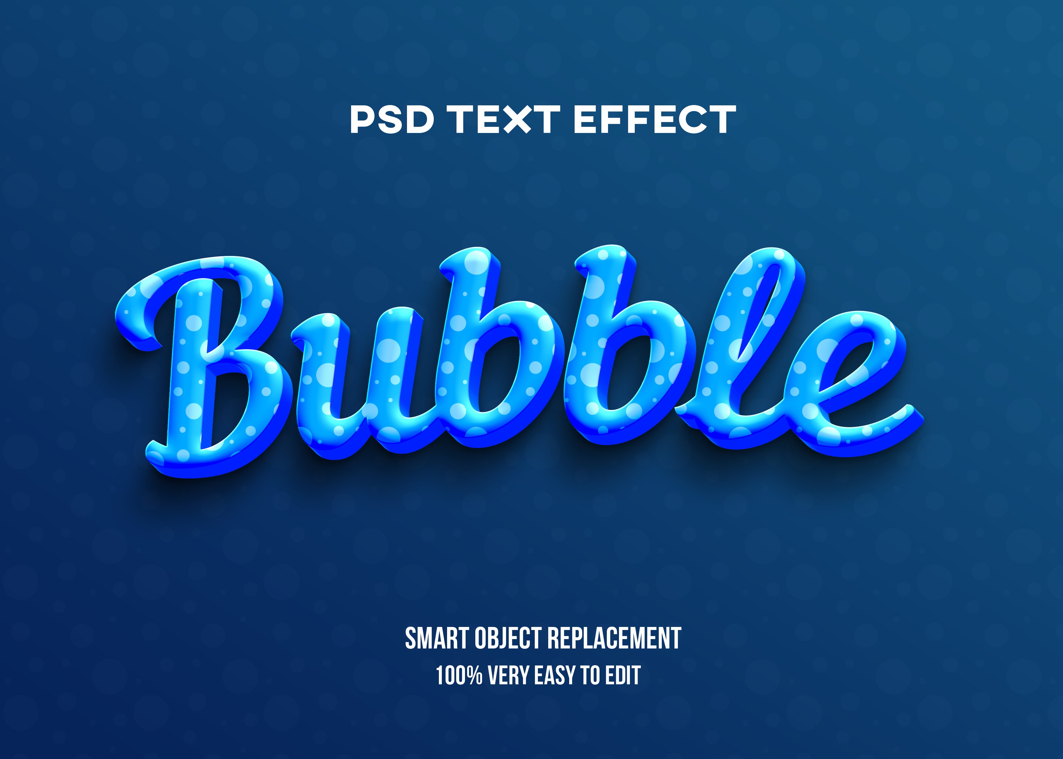 Bubble 3D Editable Text Effect Psdcover image.