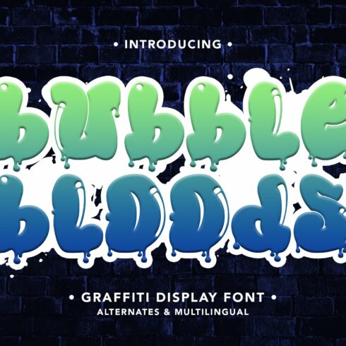 BubbleBloods - Graffiti Display Font cover image.