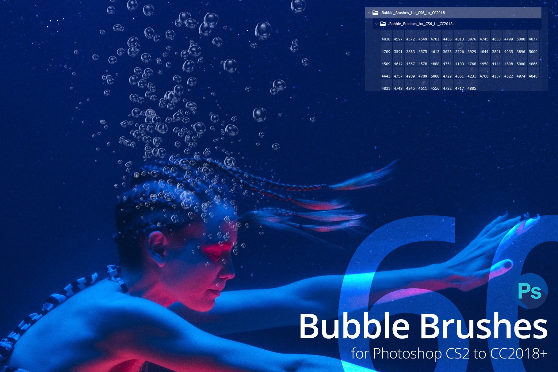 60 Bubble Brushes for Photoshopcover image.