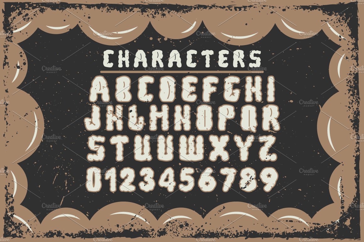 Handcrafted "Bubble" font preview image.