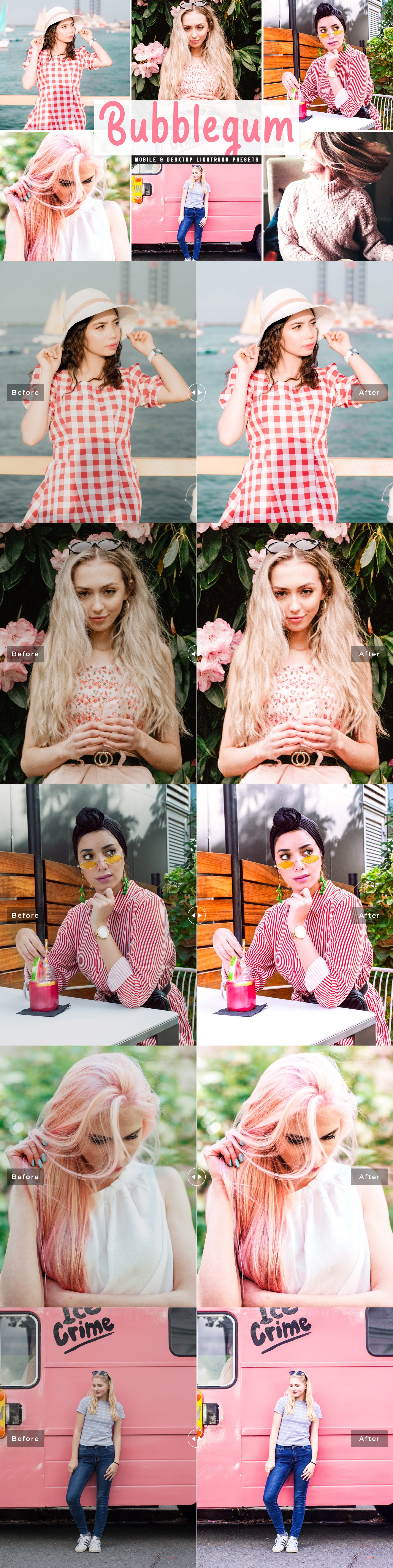 Bubblegum Lightroom Presets Packcover image.