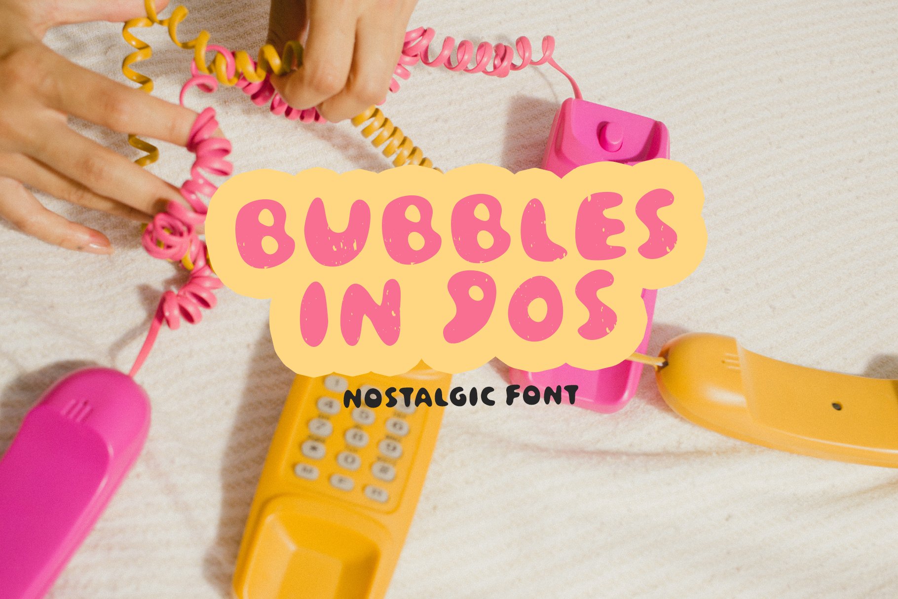 90s Nostalgic Font - Bubbles in 90scover image.