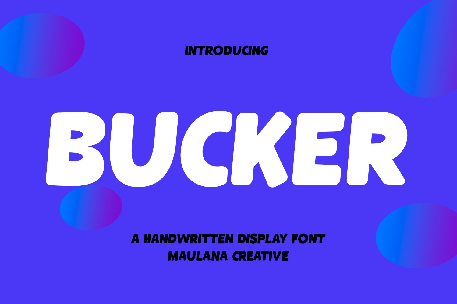 Bucker Handwritten Display Font cover image.