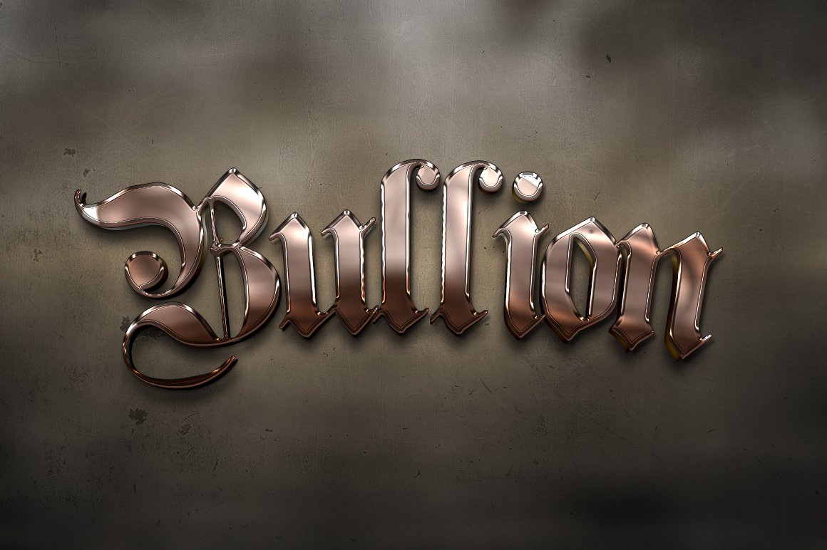 bullion photoshop text effect 871