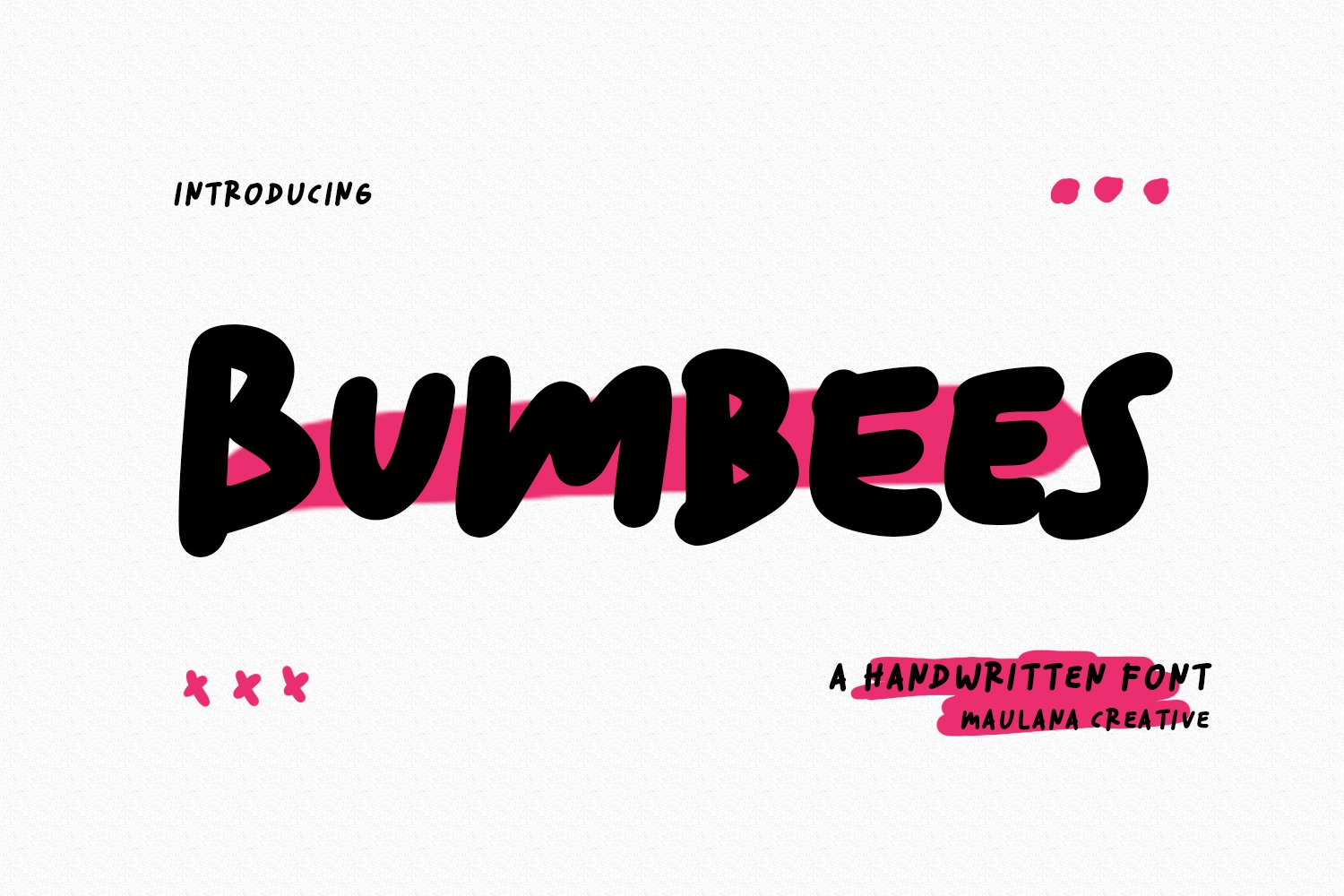 Bumbees Handwritten Font cover image.