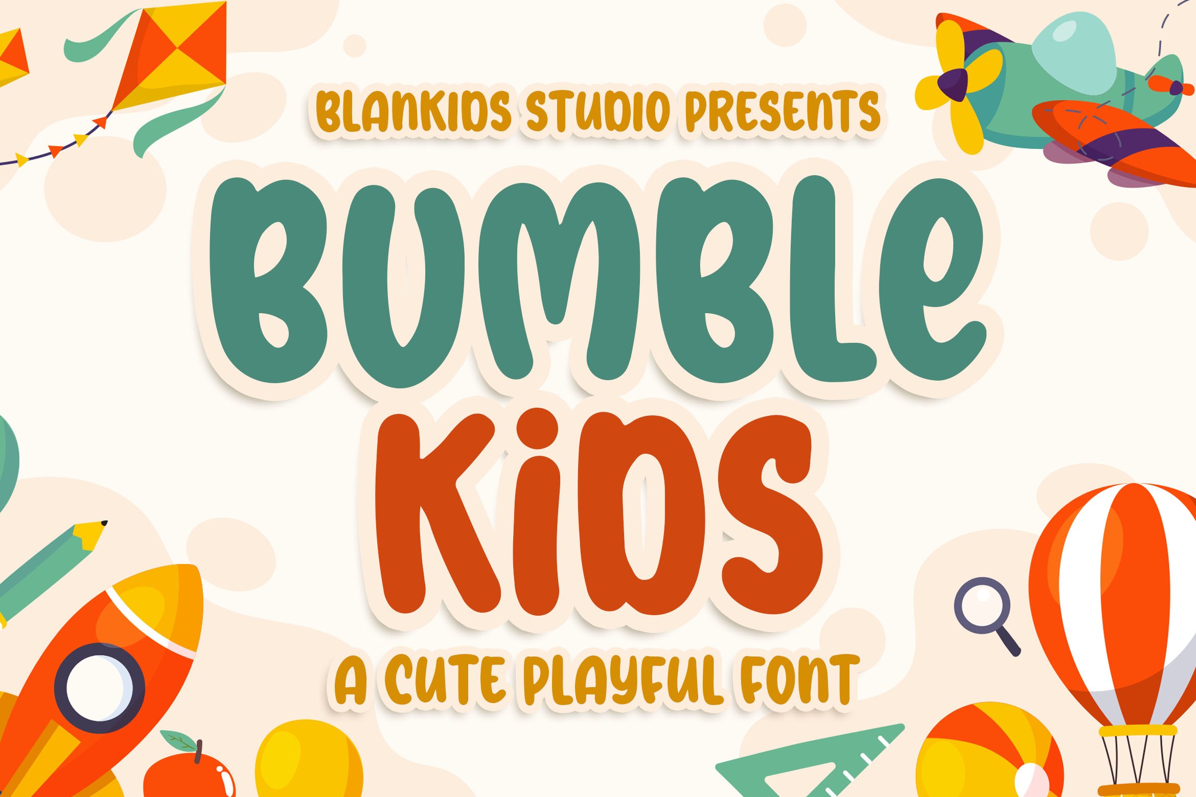 Bumble Kids a Cute Playful Font cover image.