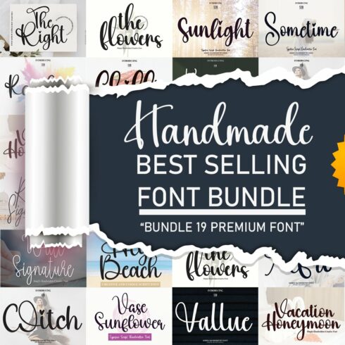 Best Selling Font Bundle cover image.