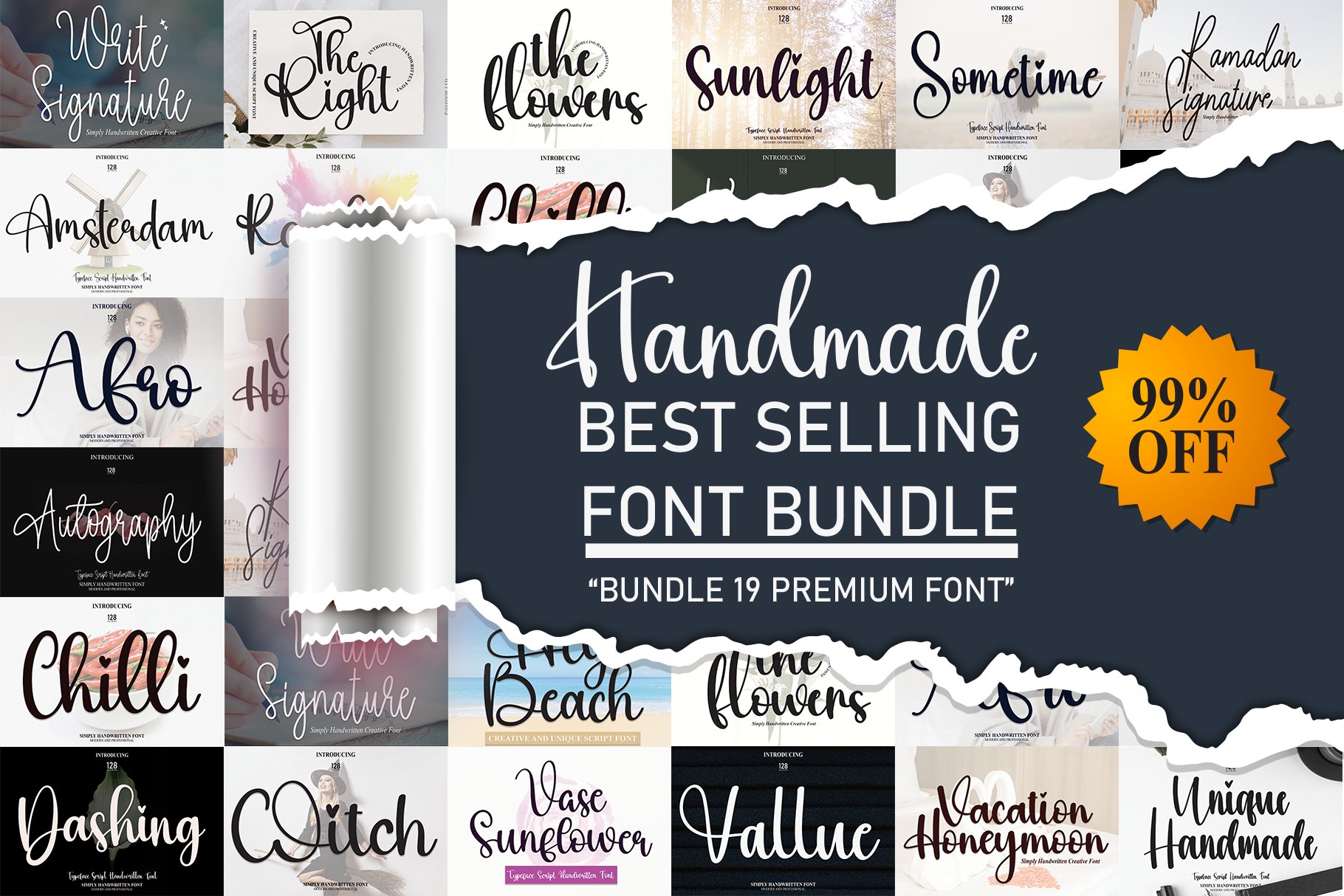 Best Selling Font Bundle cover image.