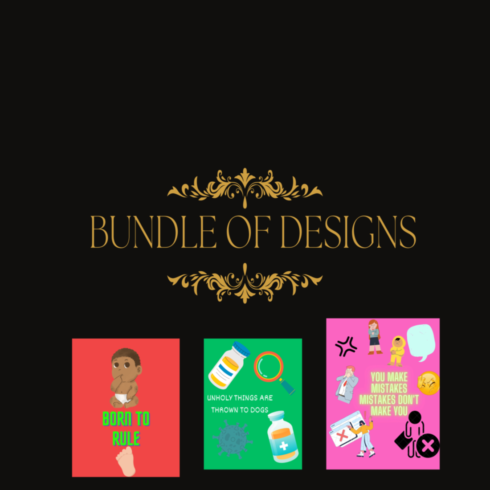 Pack of 5 different types of designs-At a very low price $10 dollar only cover image.