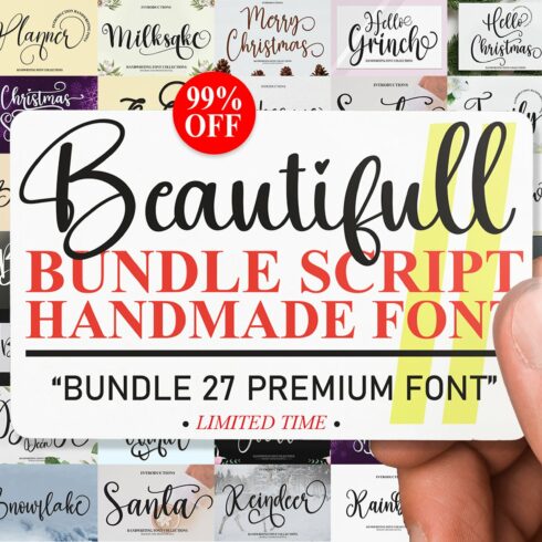 Beautifull bundle script handmade cover image.