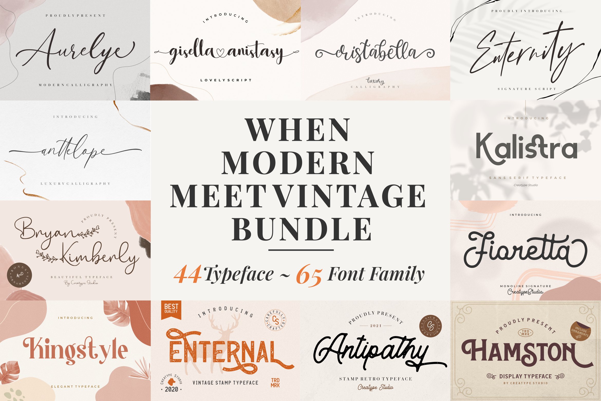 When Modern Meet Vintage Font Bundle – MasterBundles
