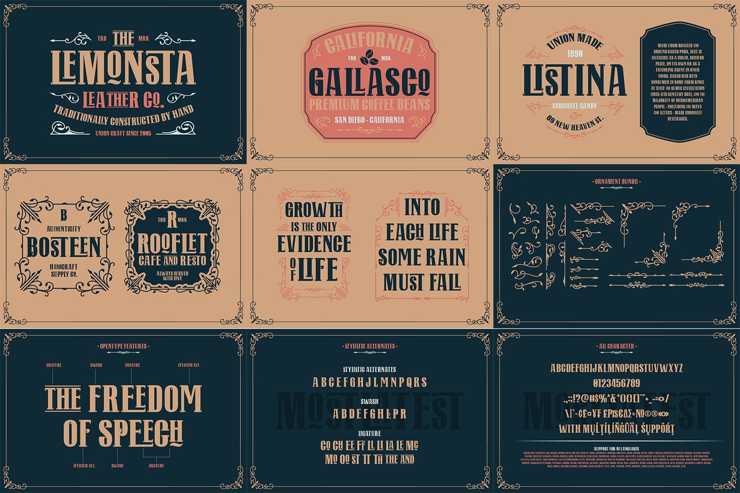 bundle vintage font 28629 442