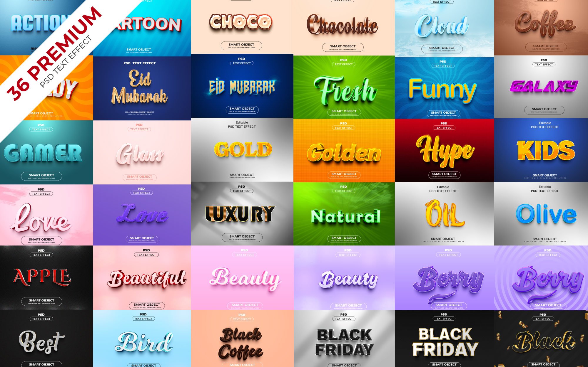 3D Editable Text Effect Bundlecover image.