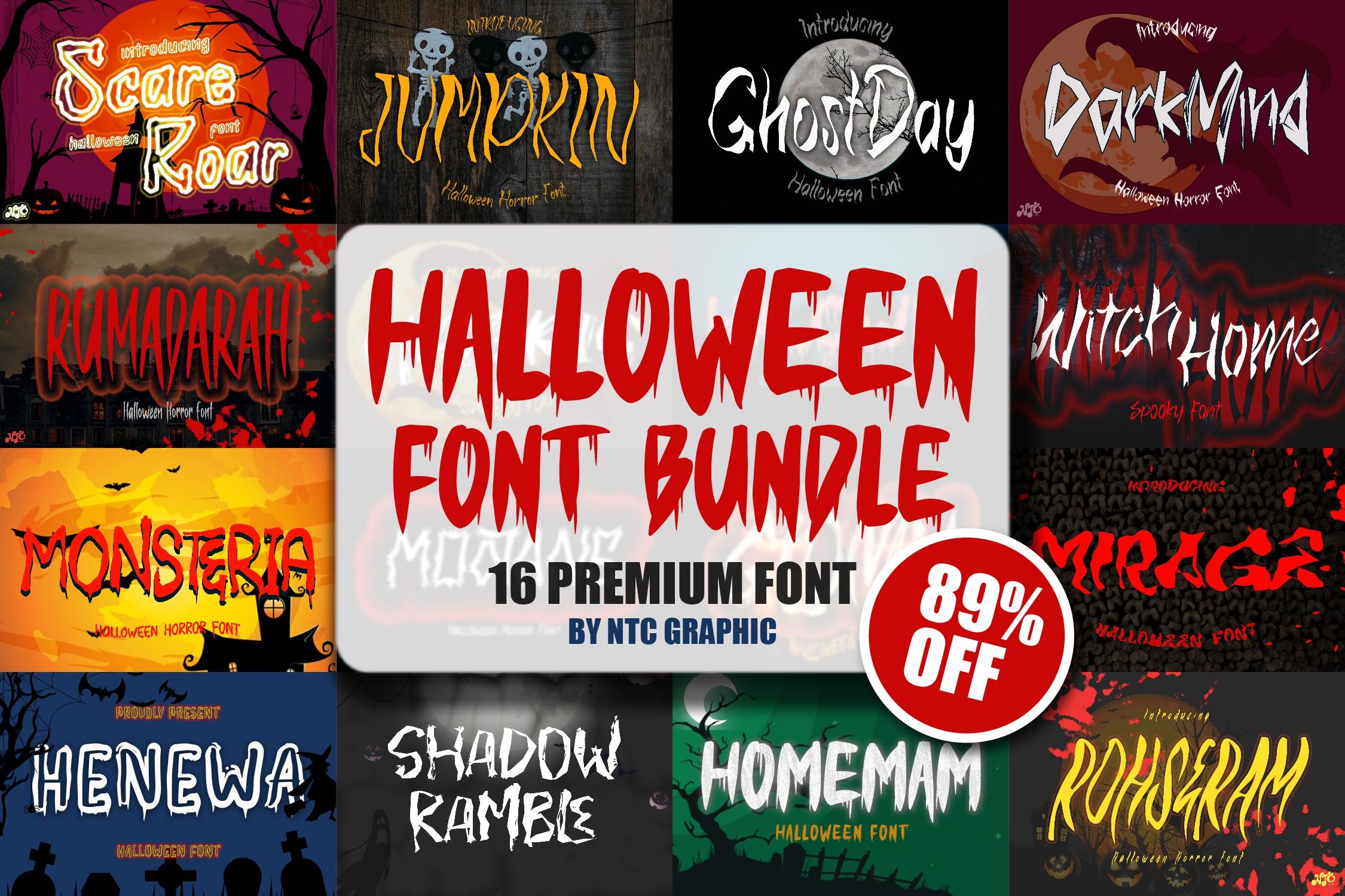 Halloween Font Bundle SALE!! cover image.