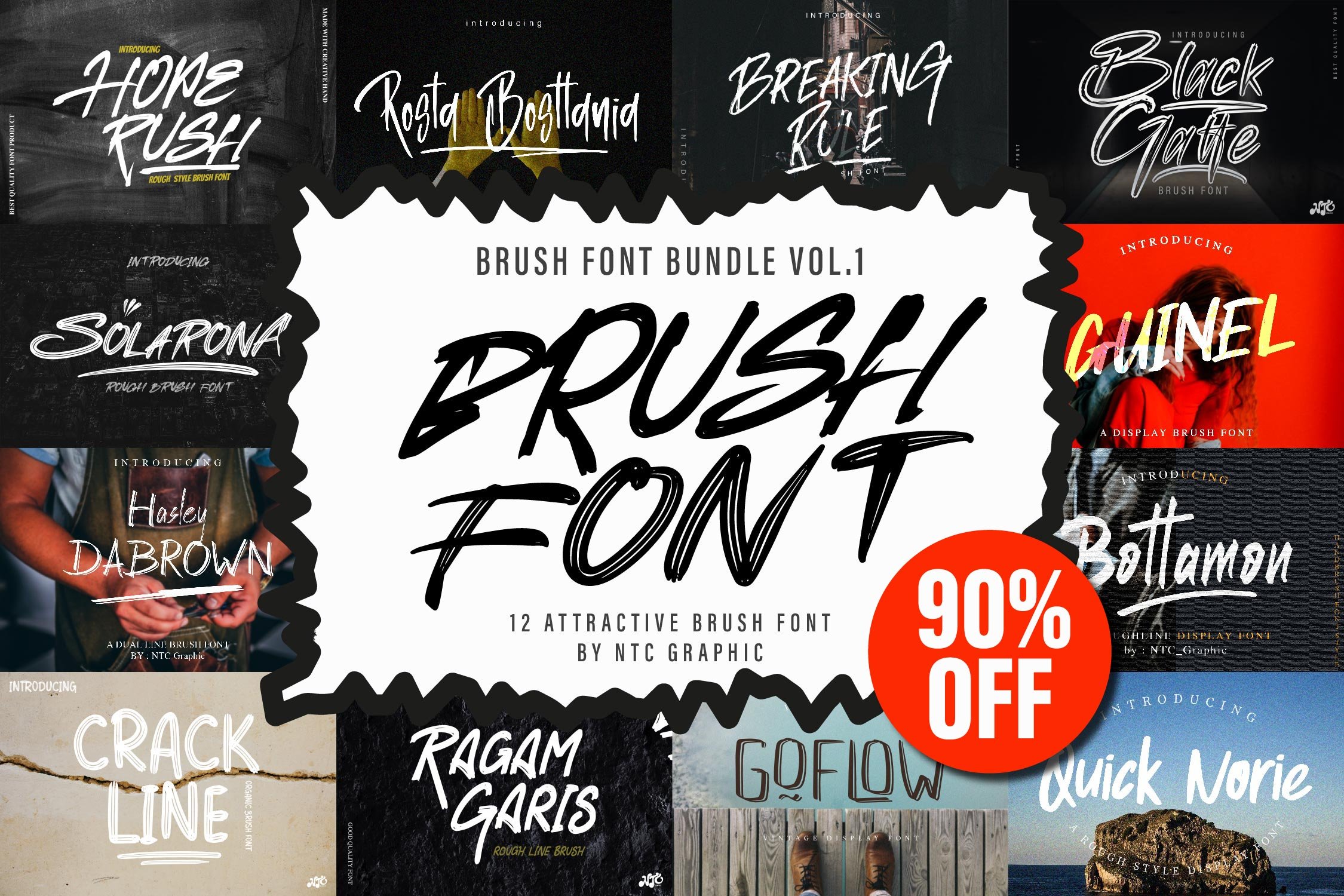 Brush Font Bundle SALE!! - Vol.1 cover image.