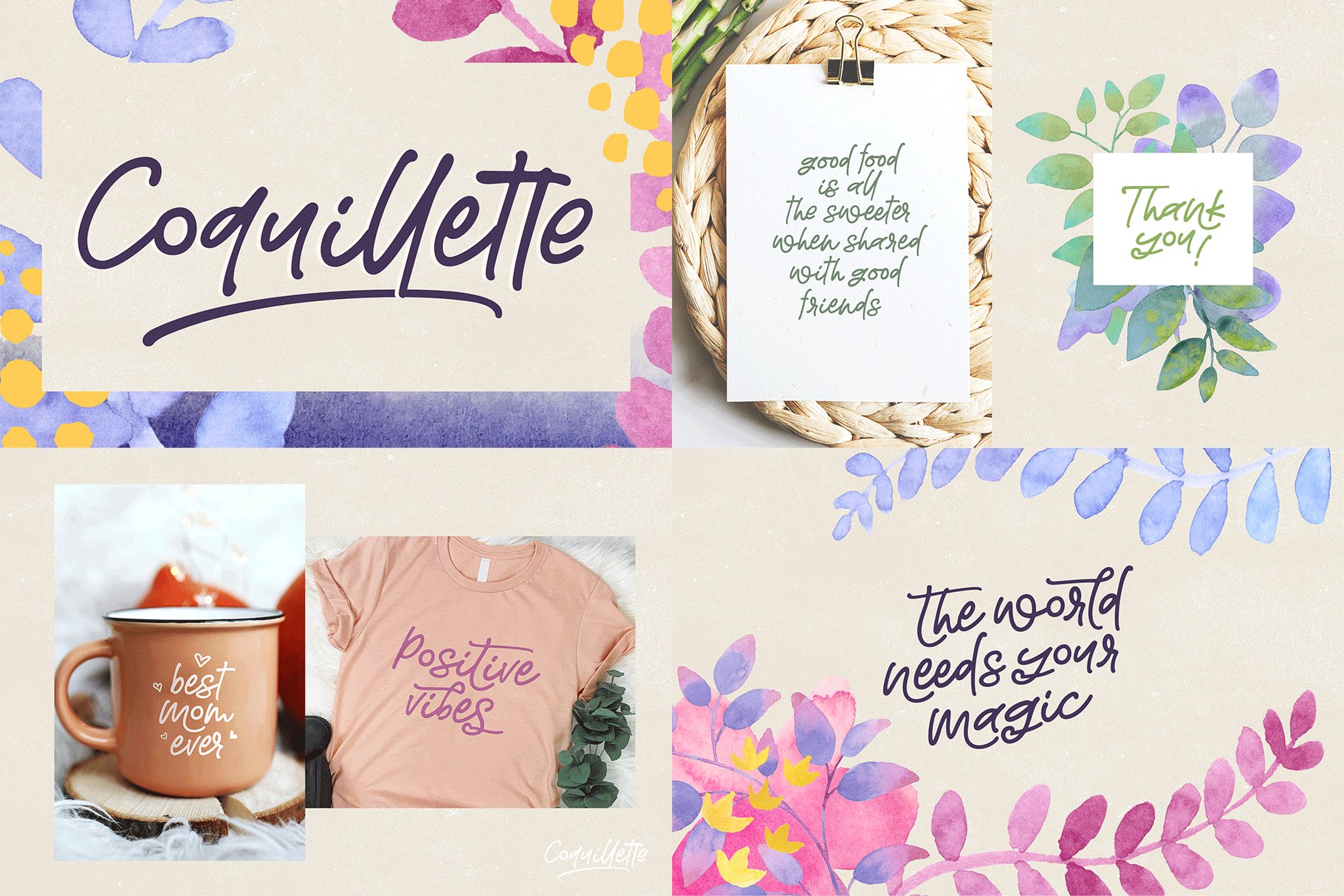 The Hand Lettered Font Bundle preview image.