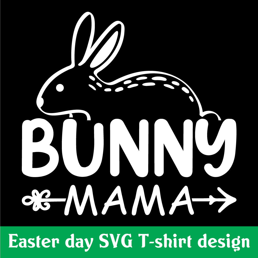 Bunny mama Easter Day printable T-Shirt preview image.