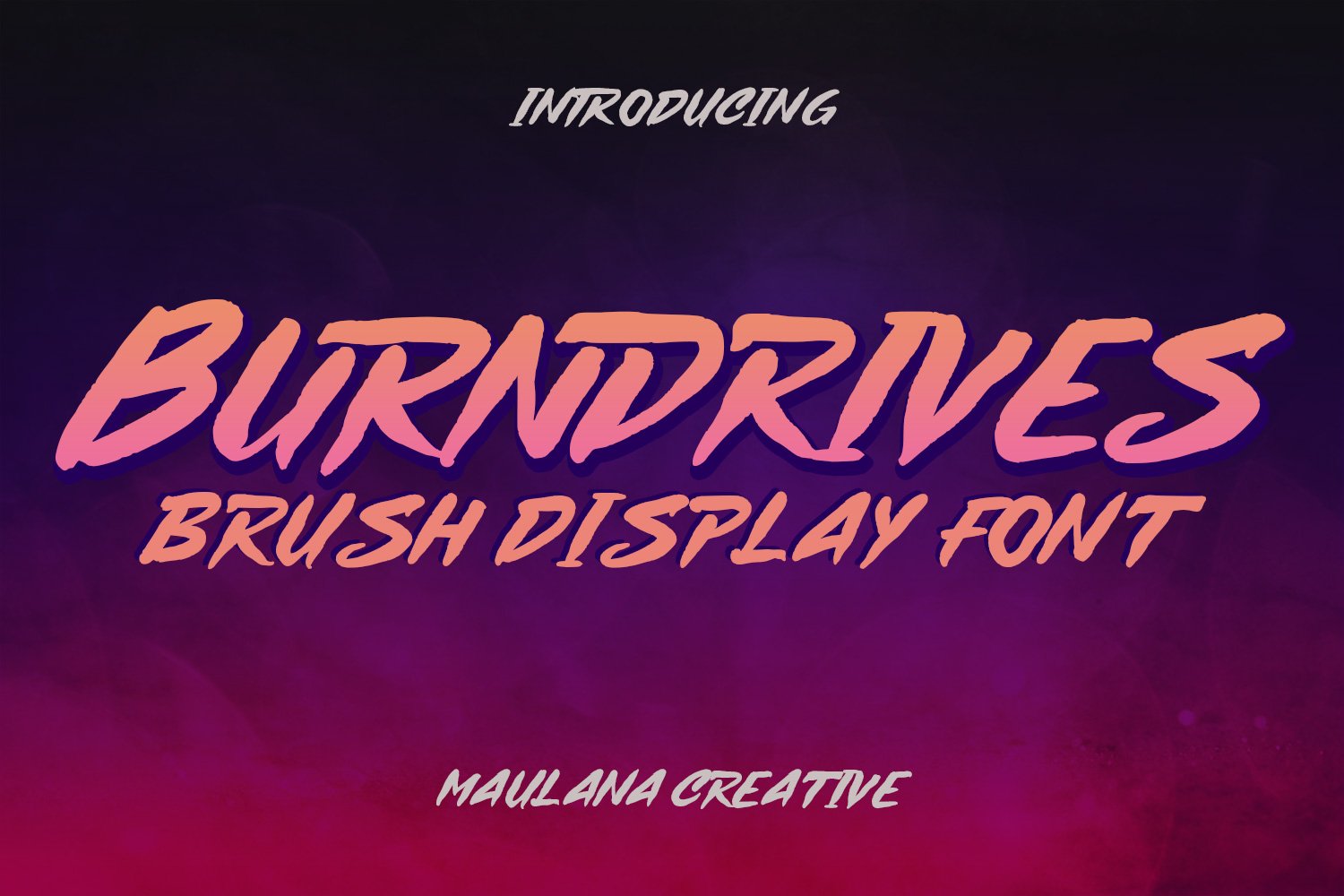 Burndrives Display Brush Font cover image.