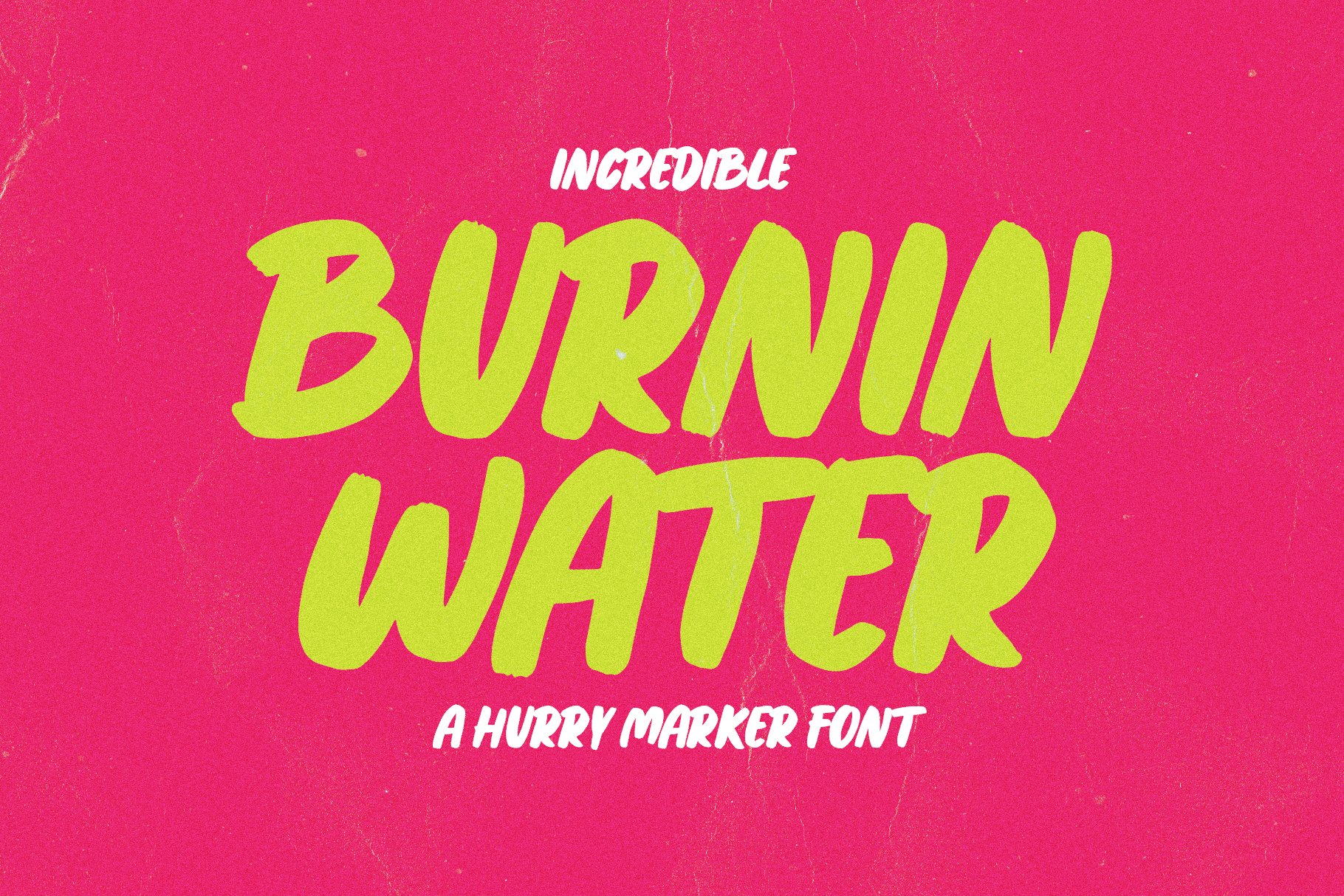 Burning Water / marker font cover image.