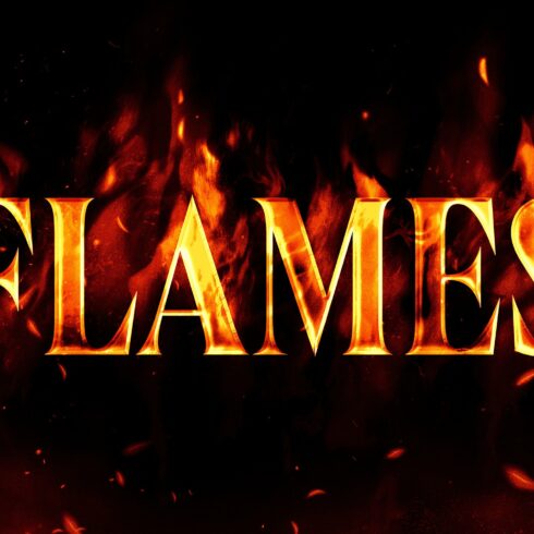 Burning Flames PS Text Effectcover image.