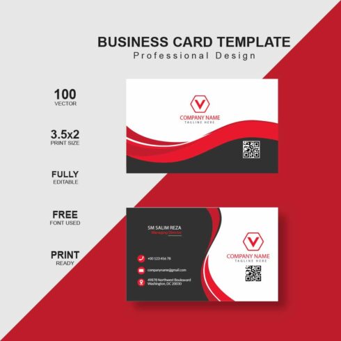 Business Card cover image.