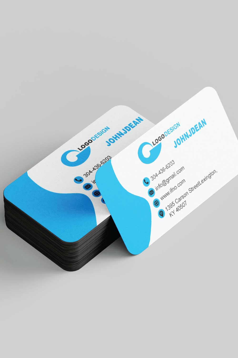 BLUE BUSINESS CARD TEMPLATES pinterest preview image.