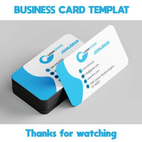 BLUE BUSINESS CARD TEMPLATES cover image.