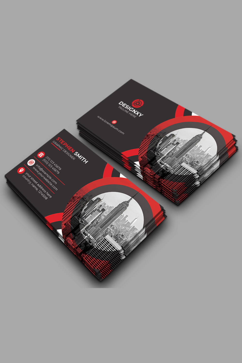 Corporate Business Card Design pinterest preview image.