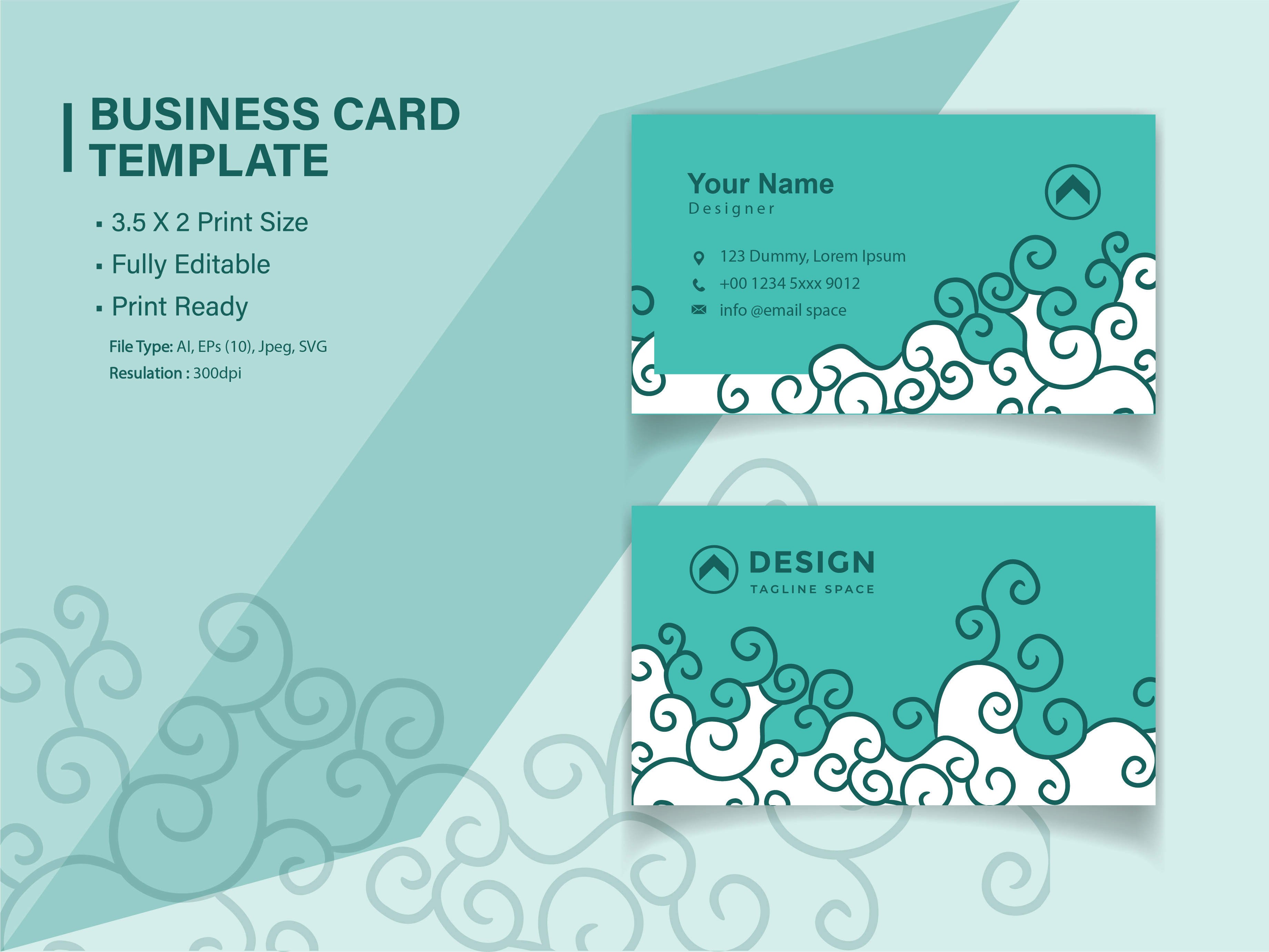 business card template 01 895