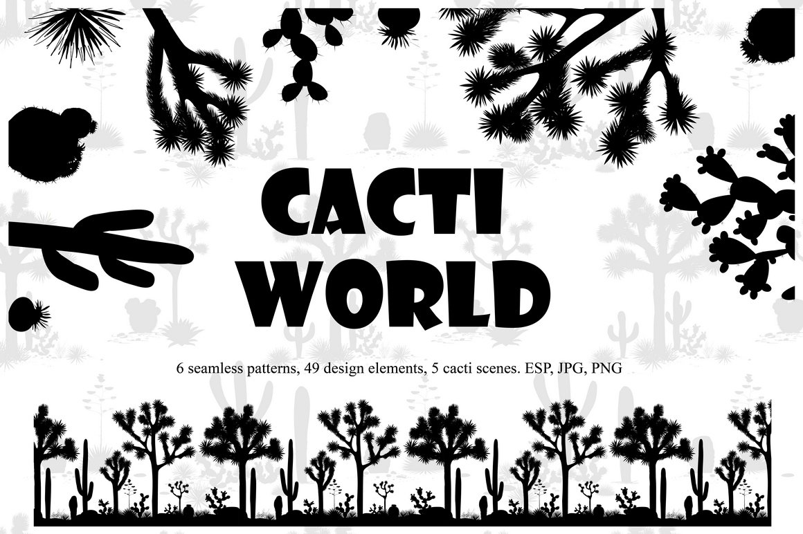 Cacti World. Big Vector Collection cover image.
