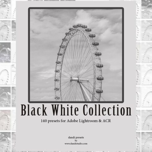 Black White Collection Adobe presetscover image.