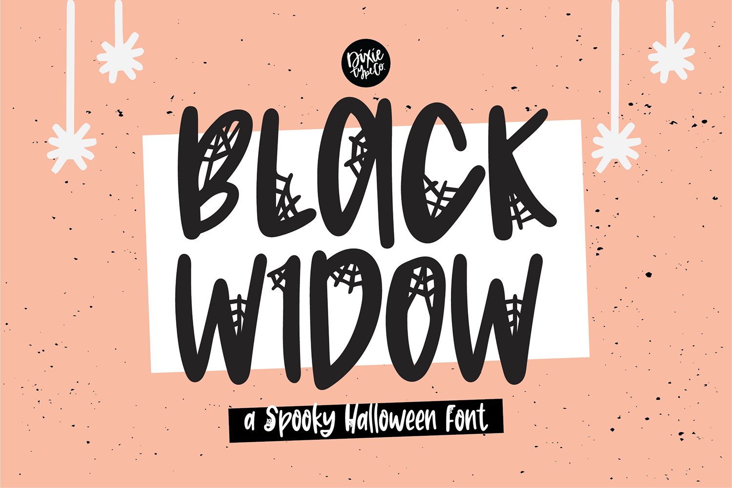 BLACK WIDOW Webbed Halloween Font cover image.