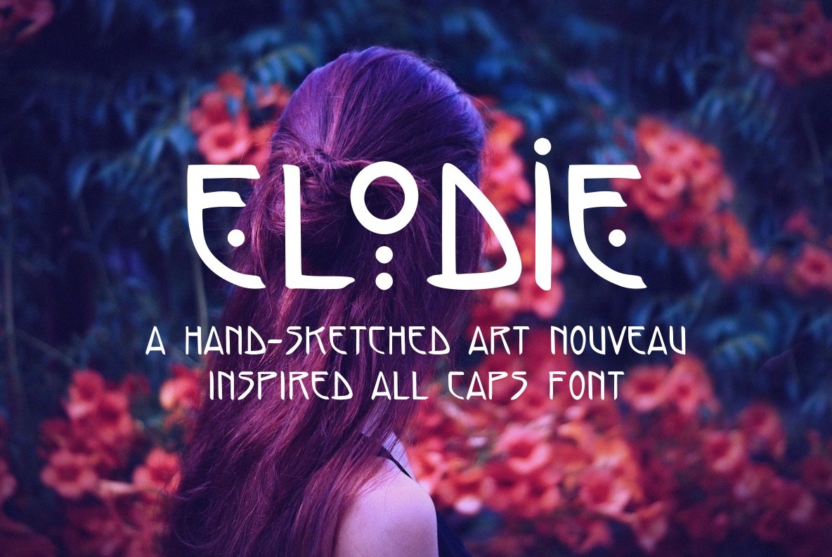 Elodie - Hand Made Art Nouveau Font cover image.