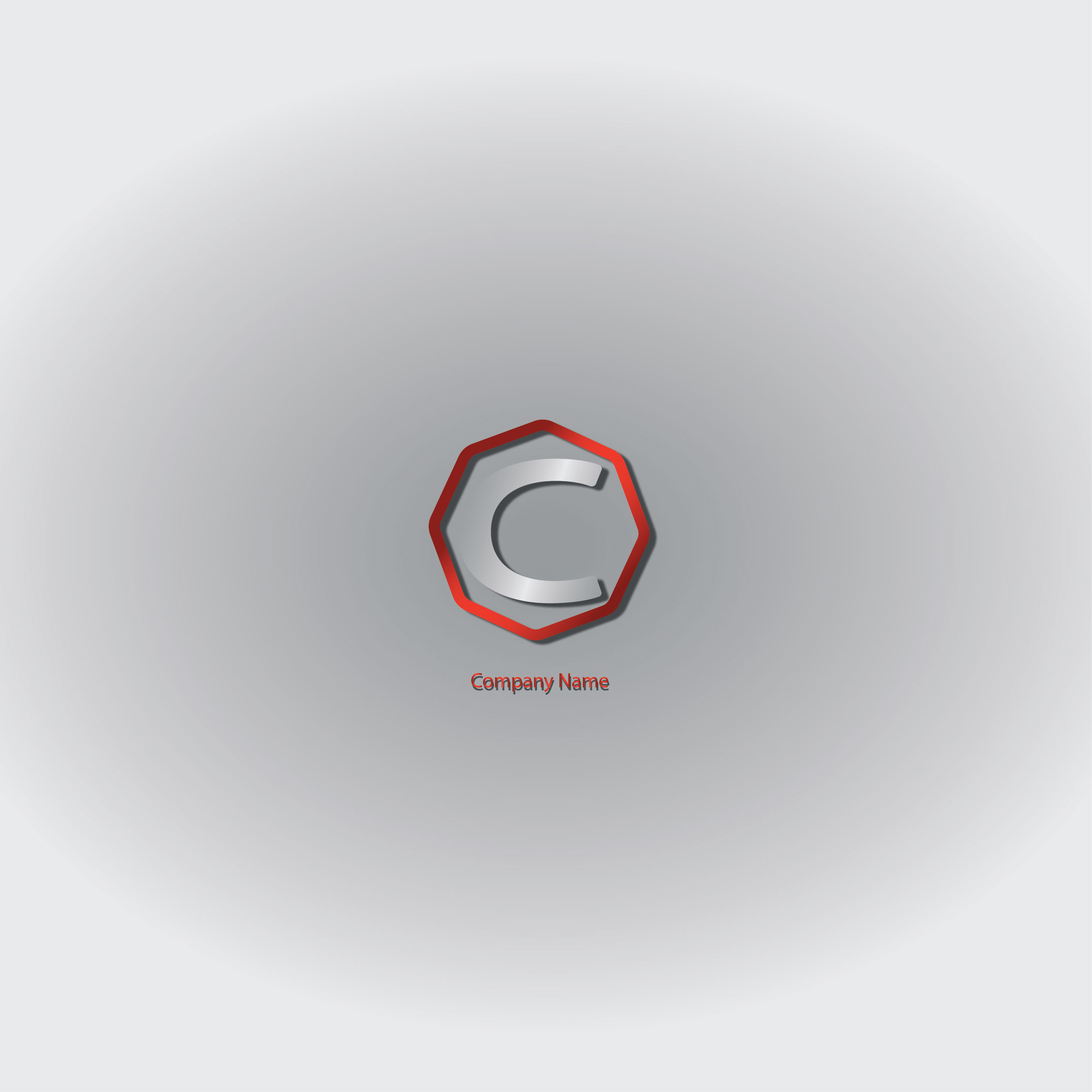 Initial Letter C Ultra-realistic Logo design Vector Template preview image.