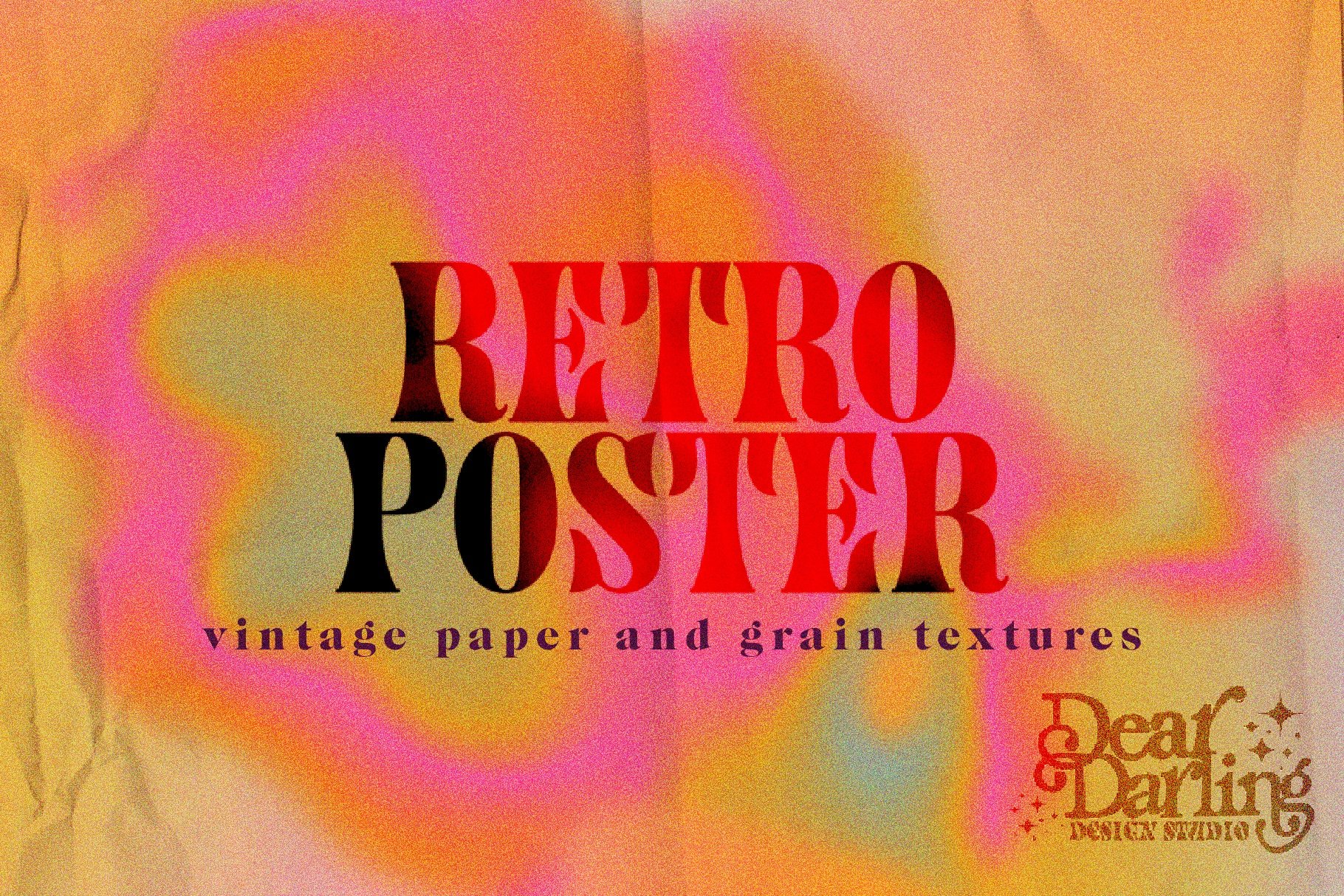 Retro Poster Folded Paper & Grainscover image.