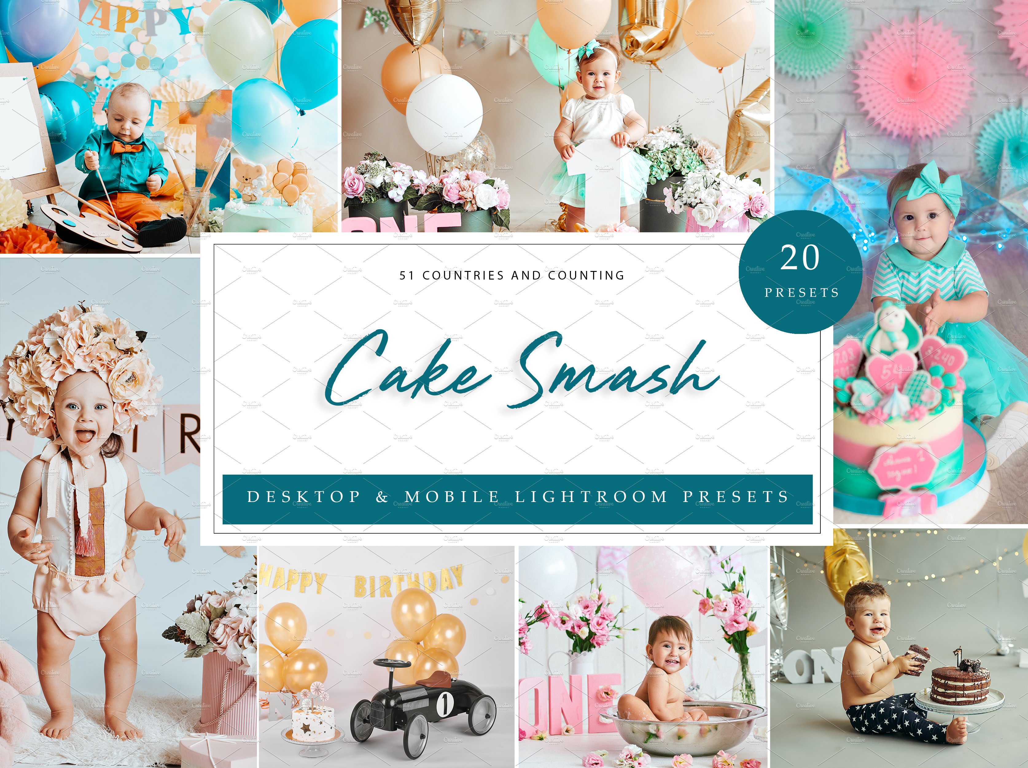 20 x Lightroom Presets Cake Smashcover image.