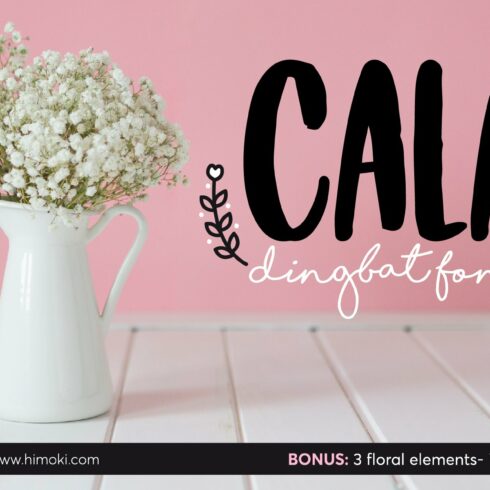 Cala dingbat font-floral elements cover image.