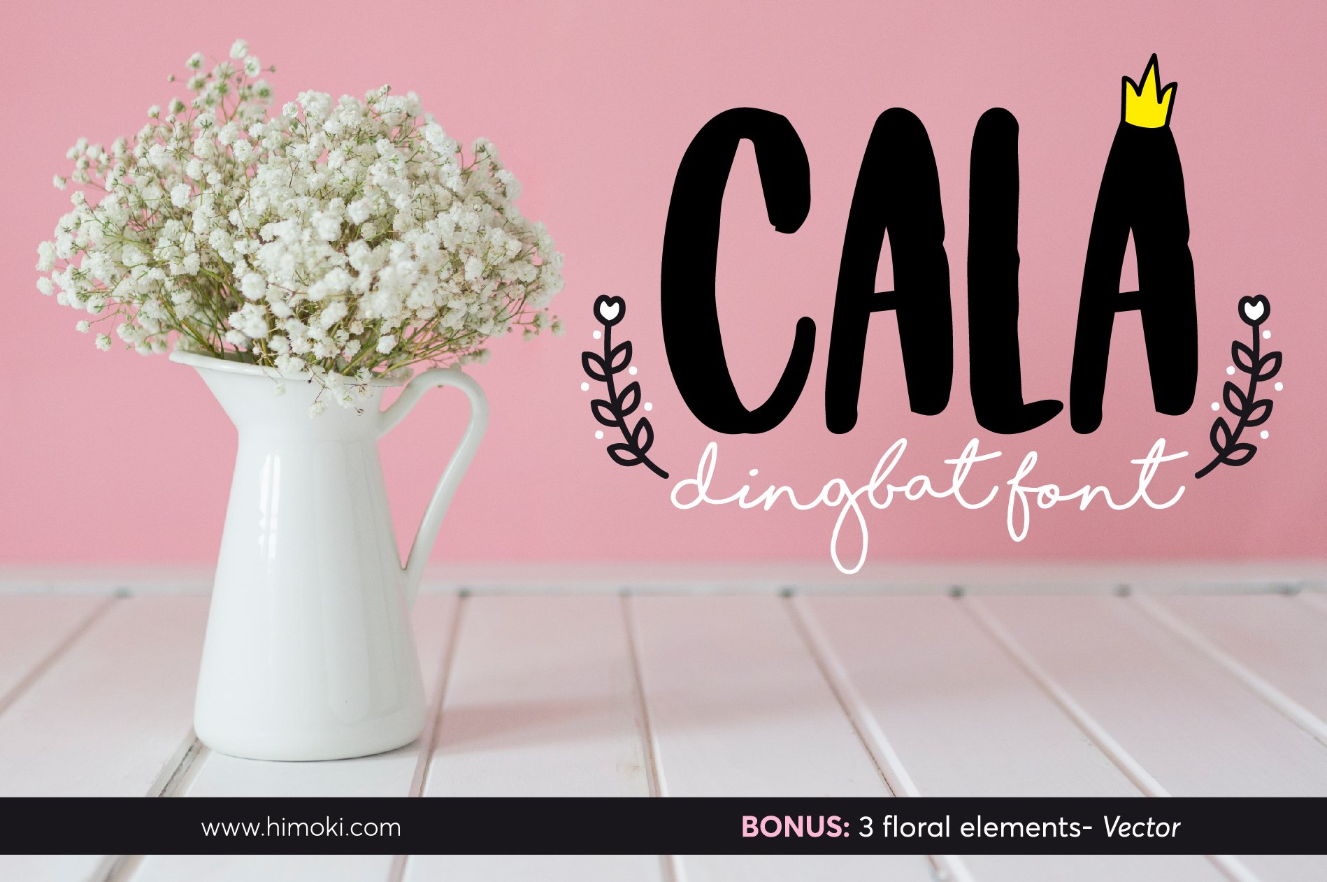 Cala dingbat font-floral elements cover image.