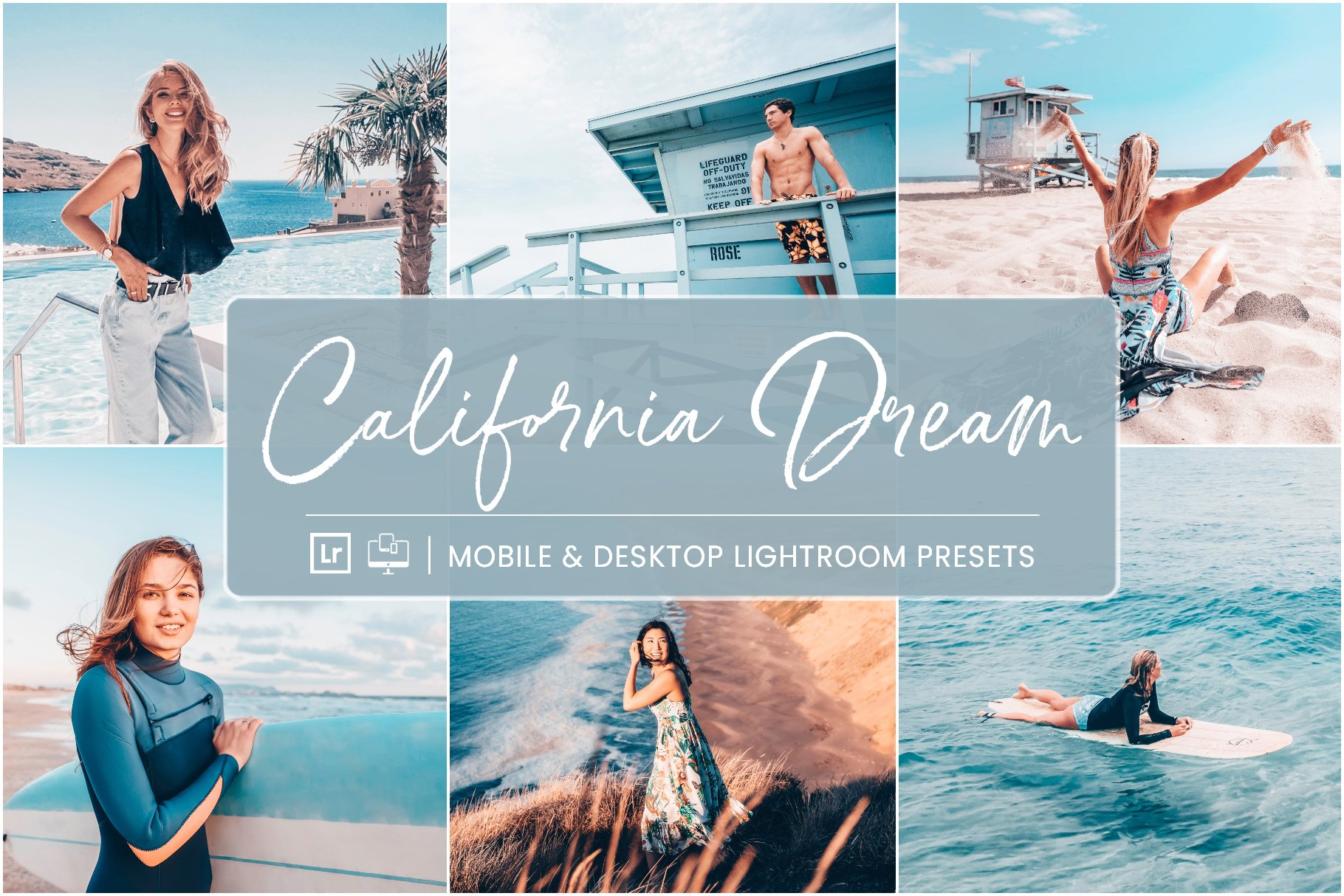 CALIFORNIA DREAMS LIGHTROOM PRESETScover image.