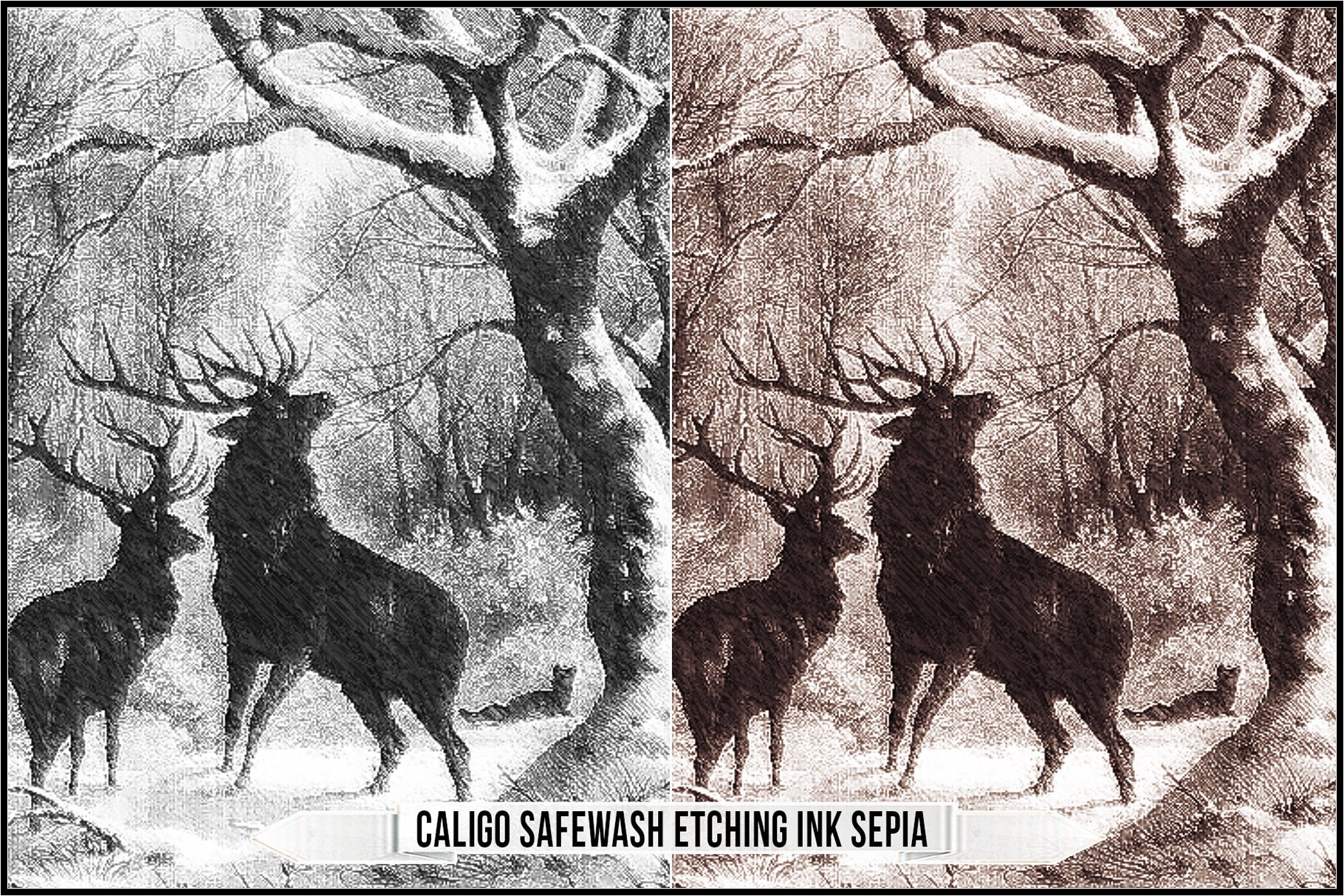 caligo safewash etching ink sepia 951