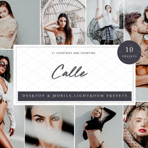 10 x Lightroom Presets, Callecover image.